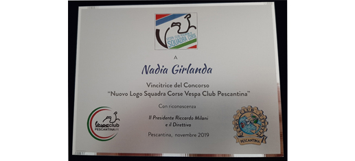 Premiazioni al Liceo Artistico di Verona per il Concorso “Nuovo Logo Squadra Corse Vespa Club Pescantina”