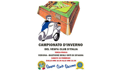 Campionato d’Inverno del Vespa Club d’Italia: 3ª prova a Verona – 22 febbraio 2020