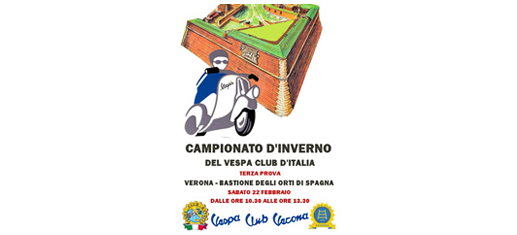 Campionato d’Inverno del Vespa Club d’Italia: 3ª prova a Verona – 22 febbraio 2020